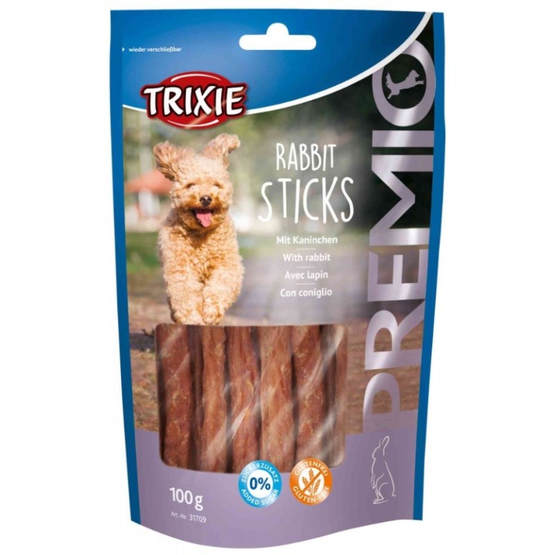 TRIXIE Przysmak Premio Rabbit Sticks - kabanosy z królikiem 100g