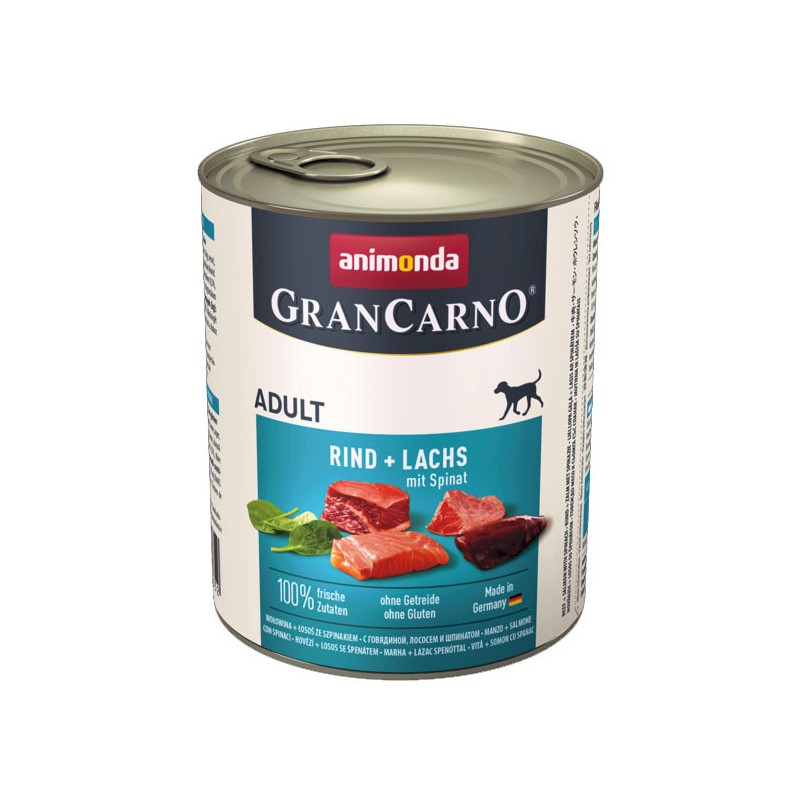 ANIMONDA GranCarno Adult łosoś i szpinak 800g 12x 800g