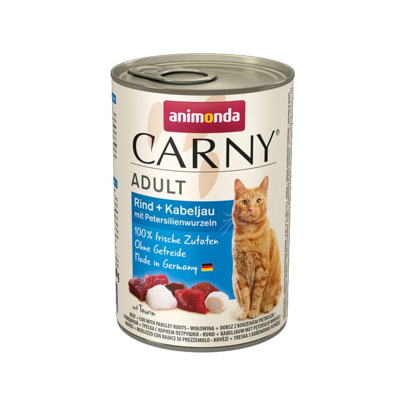 ANIMONDA Carny Adult - Wołowina, dorsz i korzeń pietruszki 400g 12x 400g