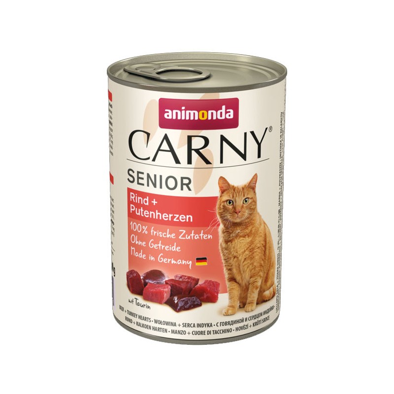 ANIMONDA Carny Senior - Wołowina z sercami indyka 400g 6x 400g