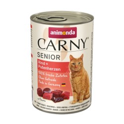 ANIMONDA Carny Senior - Wołowina z sercami indyka 400g 12x 400g