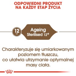 ROYAL CANIN Ageing Sterilised 12+ karma sucha dla kotów dojrzałych, sterylizowanych 4 kg