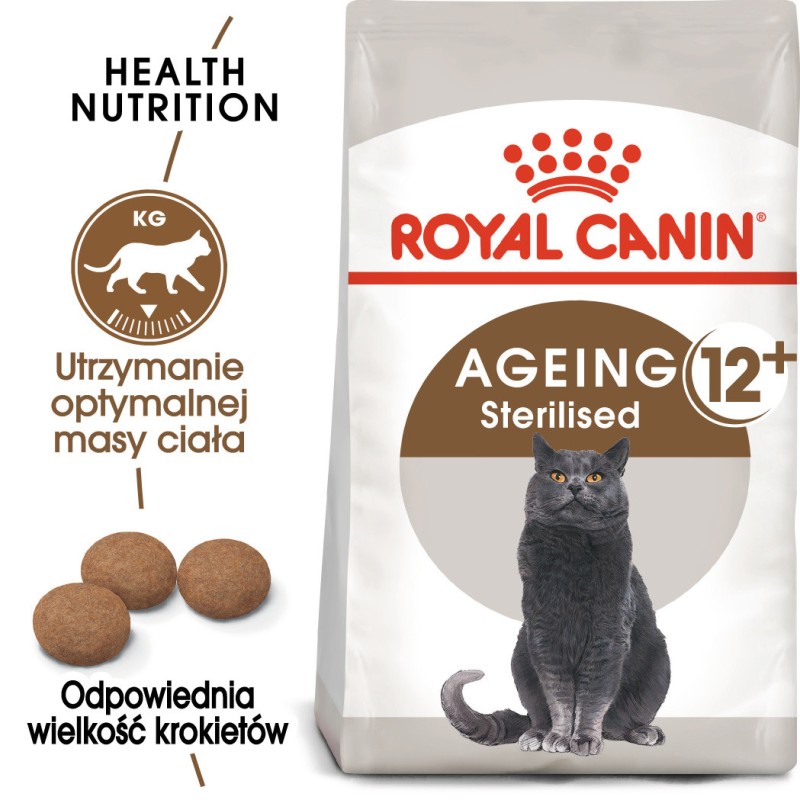 ROYAL CANIN Ageing Sterilised 12+ karma sucha dla kotów dojrzałych, sterylizowanych 2x 4kg