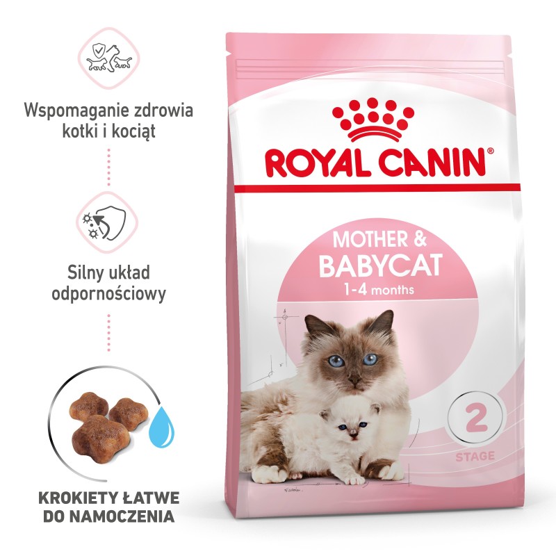ROYAL CANIN Mother & Babycat karma sucha dla kotek w okresie ciąży, laktacji i kociąt od 1 do 4 miesiąca życia 4 kg