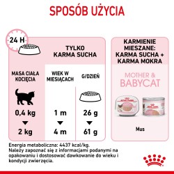 ROYAL CANIN Mother & Babycat karma sucha dla kotek w okresie ciąży, laktacji i kociąt od 1 do 4 miesiąca życia 4 kg
