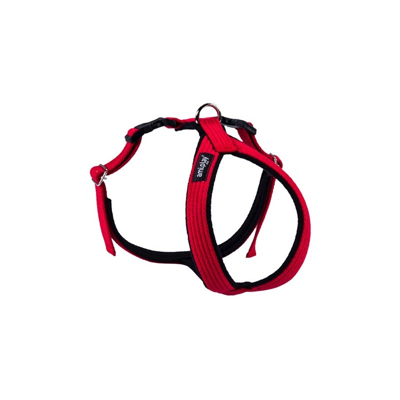 AMIPLAY Szelki regulowane Grand Soft Cotton - Czerwone XXL