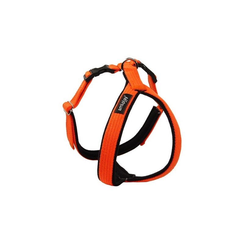 AMIPLAY Szelki regulowane Grand Soft Cotton - Pomarańczowe M