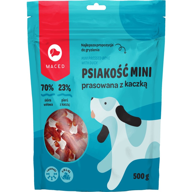 MACED Psiakość mini prasowana z kaczką 500g