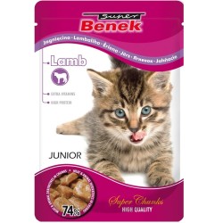SUPER BENEK Cat Junior Jagnięcina w sosie - saszetka 100g