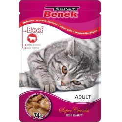 SUPER BENEK Cat Wołowina w sosie - saszteka 100g