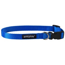 AMIPLAY Obroża regulowana Basic - Niebieska S (20-35 x 1cm)