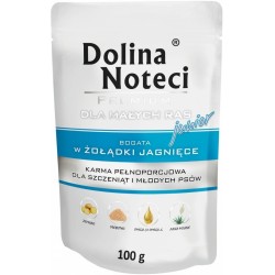 DOLINA NOTECI Premium Małe Rasy Junior - żołądki jagnięce (saszetka) 12x 100g