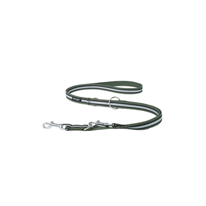 AMIPLAY Smycz regulowana 6 in 1 Cotton Shine  - Khaki S