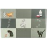 TRIXIE Podkładka pod miski dla kota Patchwork 44 x 28cm - szara