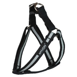 AMIPLAY Szelki regulowane Cotton Shine - Czarne XXL