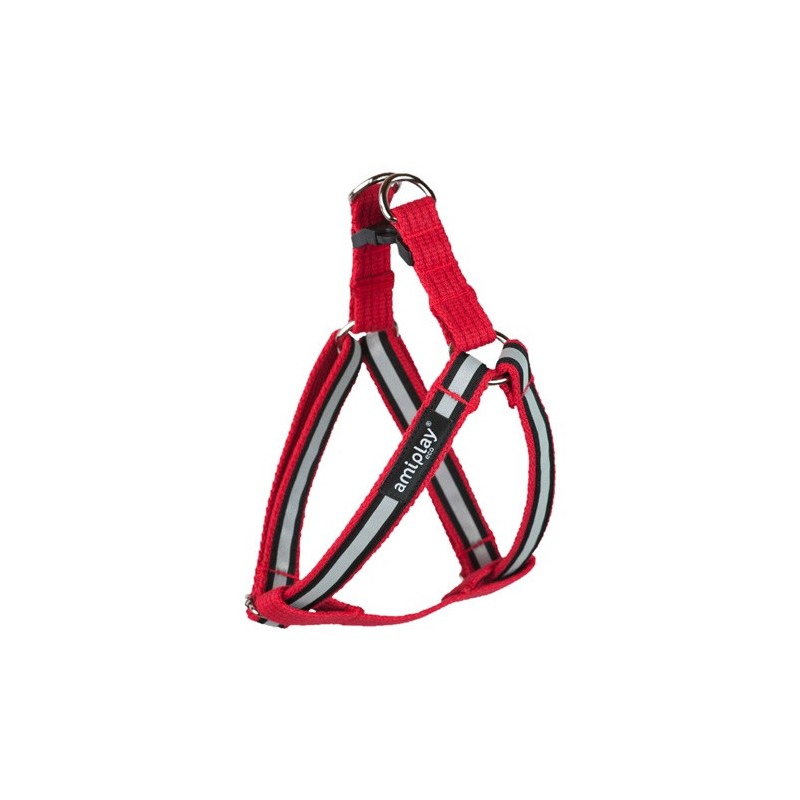 AMIPLAY Szelki regulowane Cotton Shine - Czerwone S