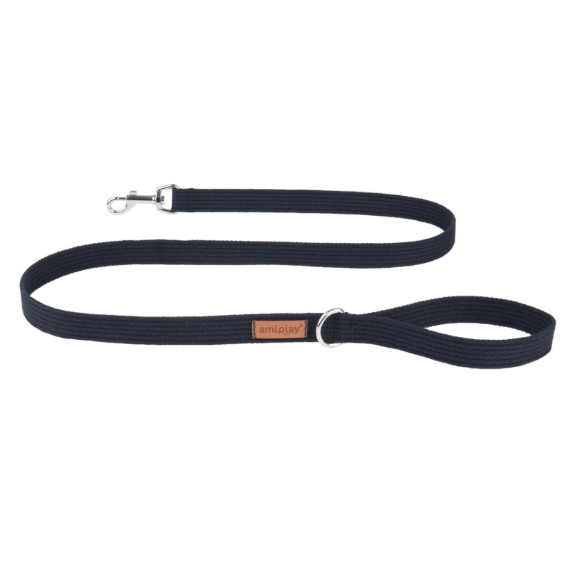 AMIPLAY Smycz Cotton - Czarna M