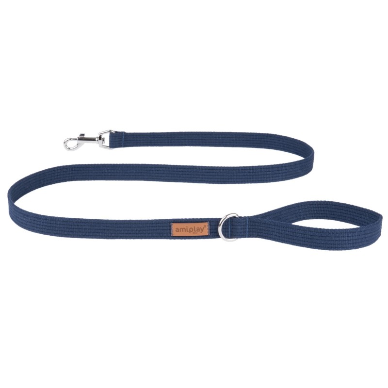 AMIPLAY Smycz Cotton - Granatowa M