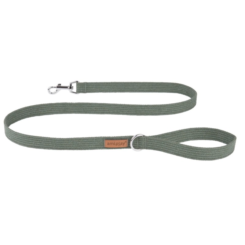 AMIPLAY Smycz Cotton - Khaki S