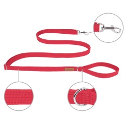 AMIPLAY Smycz regulowana Easy Fix Cotton - Czerwona L