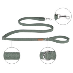 AMIPLAY Smycz regulowana Easy Fix Cotton - Khaki L