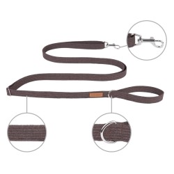 AMIPLAY Smycz regulowana Easy Fix Cotton - Brązowa S