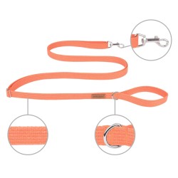 AMIPLAY Smycz regulowana Easy Fix Cotton - Pomarańczowa XL