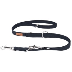 AMIPLAY Smycz regulowana 6 in 1 Cotton - Czarna L