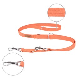 AMIPLAY Smycz regulowana 6 in 1 Cotton - Pomarańczowa M