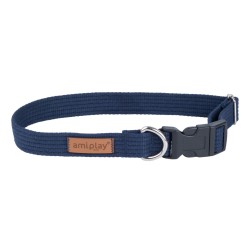AMIPLAY Obroża regulowana Cotton - Granatowa XL (45-70 x 3cm)