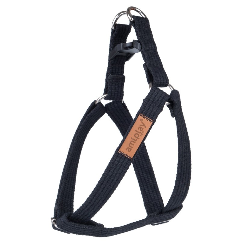 AMIPLAY Szelki regulowane Cotton - Czarne L