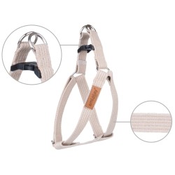 AMIPLAY Szelki regulowane Cotton - Beżowe XL