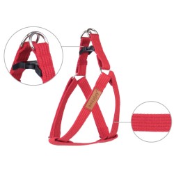 AMIPLAY Szelki regulowane Cotton - Czerwone XXL