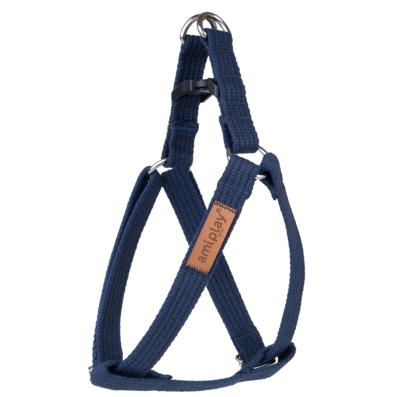 AMIPLAY Szelki regulowane Cotton - Granatowe L