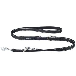AMIPLAY Smycz regulowana 6 in 1  Reflective 100-200 cm - Czarna L