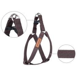 AMIPLAY Szelki regulowane Cotton - Brązowe M