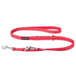 AMIPLAY Smycz regulowana 6 in 1  Reflective 100-200 cm - Czerwona S
