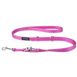 AMIPLAY Smycz regulowana 6 in 1 Reflective 100-200 cm - Różowa M