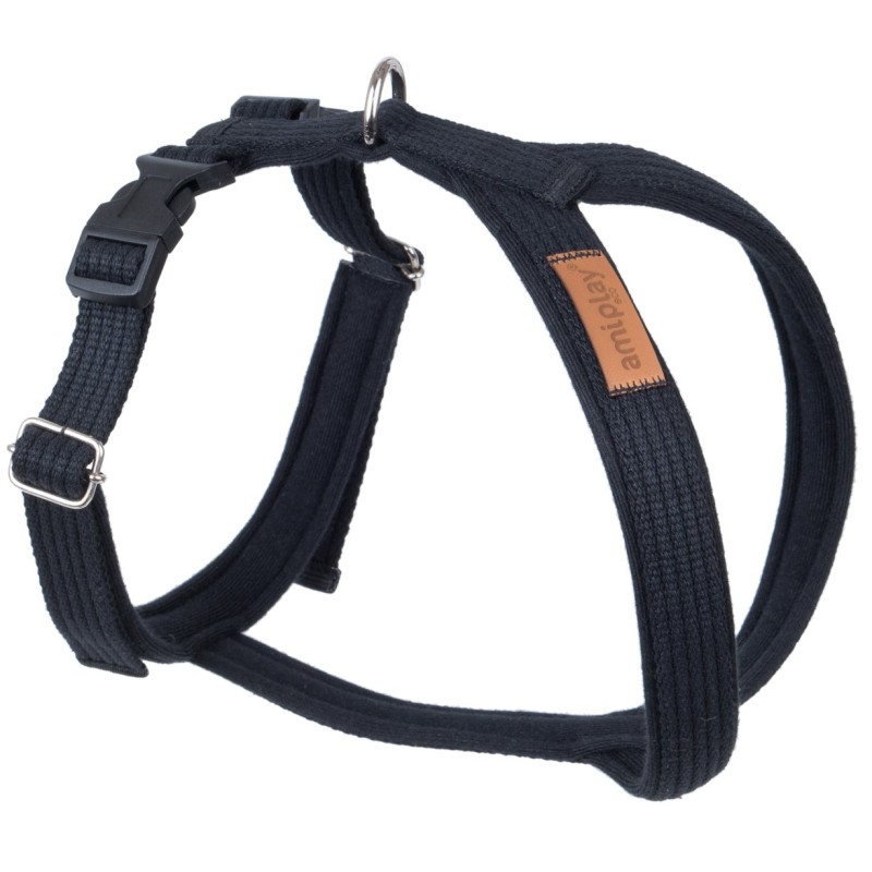 AMIPLAY Szelki regulowane Grand Soft Cotton - Czarne S