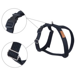 AMIPLAY Szelki regulowane Grand Soft Cotton - Czarne XL