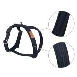 AMIPLAY Szelki regulowane Grand Soft Cotton - Czarne XL