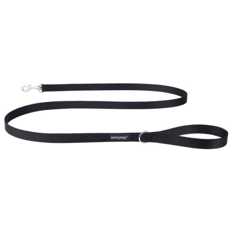 AMIPLAY Smycz Basic - Czarna XL