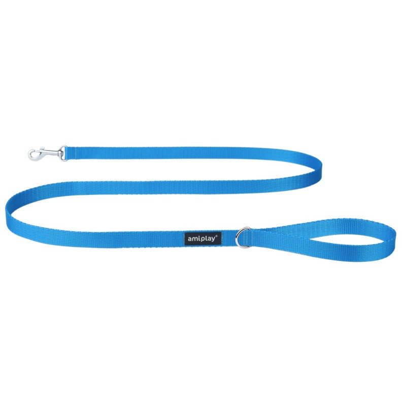 AMIPLAY Smycz Basic - Niebieska L