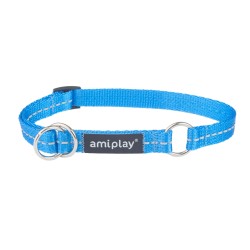 AMIPLAY Obroża półzaciskowa Reflective - Niebieska L (35-50 [b] x 2cm)