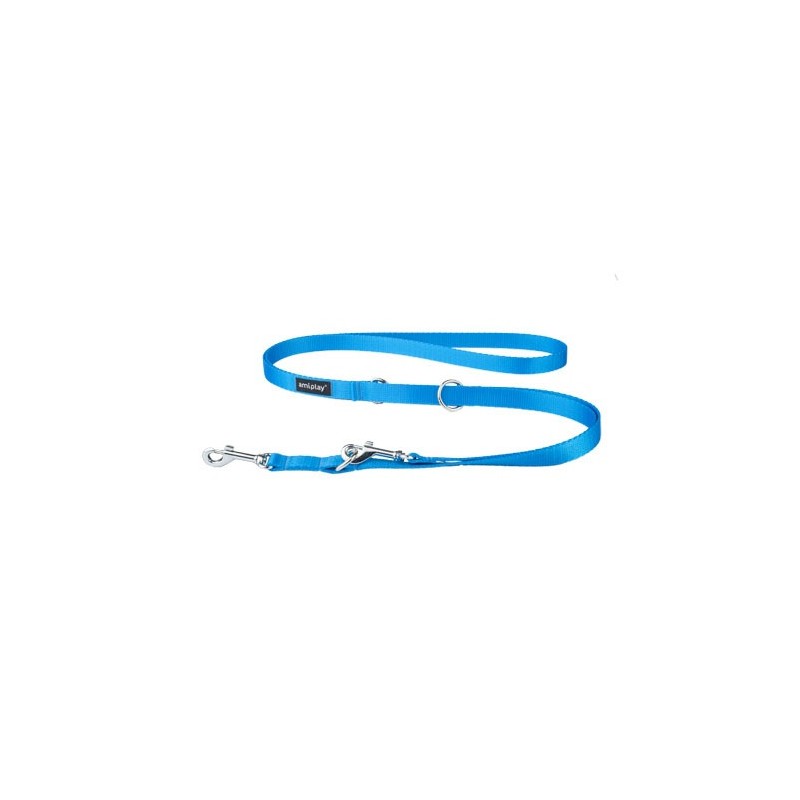 AMIPLAY Smycz regulowana 6 in 1 Basic - Niebieska S