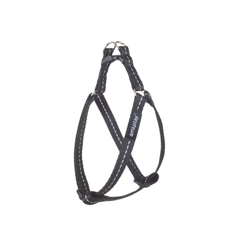 AMIPLAY Szelki regulowane Reflective - Czarne L