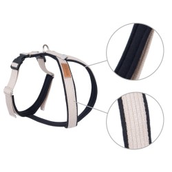 AMIPLAY Szelki regulowane Grand Soft Cotton - Beżowe M