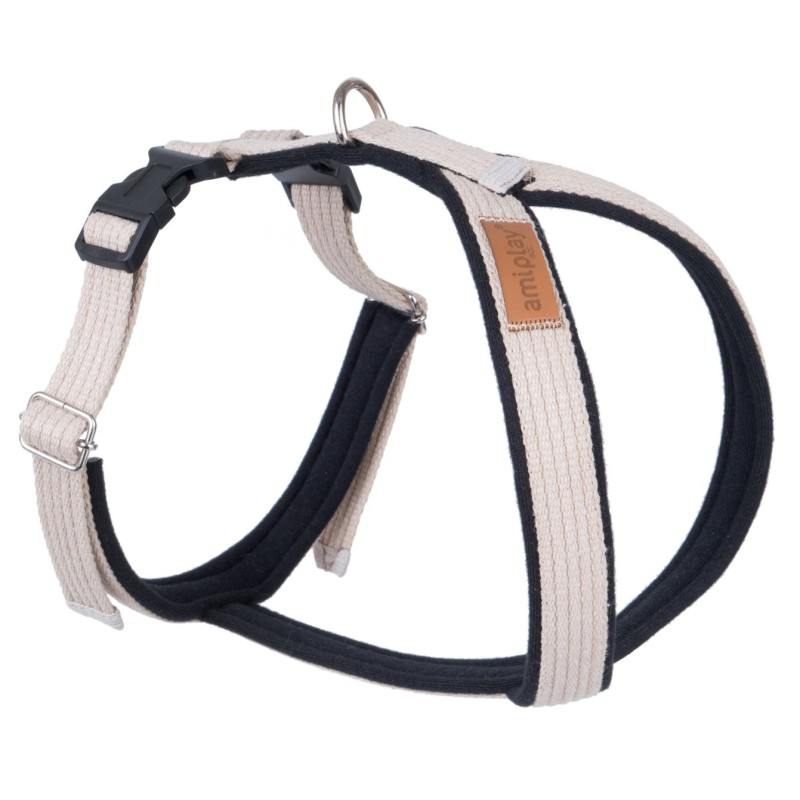 AMIPLAY Szelki regulowane Grand Soft Cotton - Beżowe L