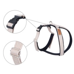 AMIPLAY Szelki regulowane Grand Soft Cotton - Beżowe XL