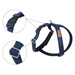 AMIPLAY Szelki regulowane Grand Soft Cotton - Granatowe XXL